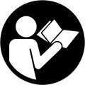 Læs brugsanvisningen + symbol